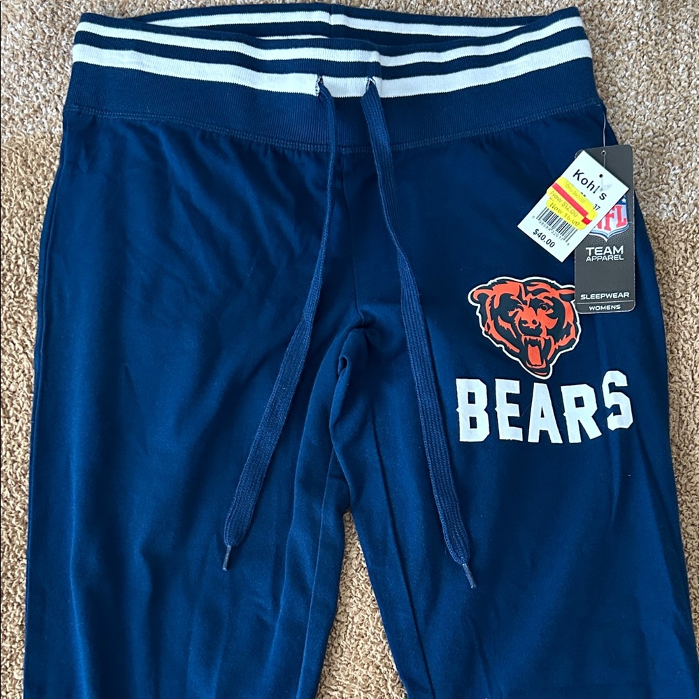 Team Apparel Blue and White Chicago Bears Joggers